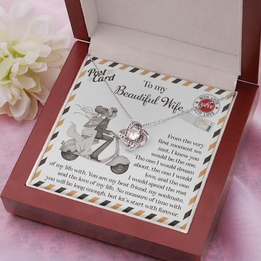 Wife Wedding Gift I Knew You Would-Be The One Love Knot Pendant Necklace - Mallard Moon Gift Shop