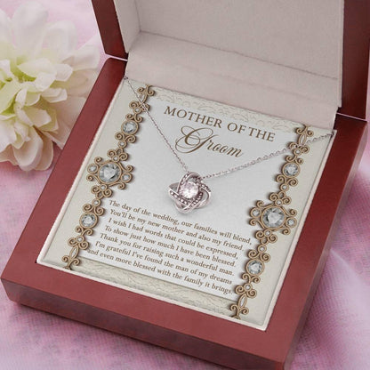 Mother of the Groom Gift New Mother and Friend Love Knot Pendant Necklace - Mallard Moon Gift Shop