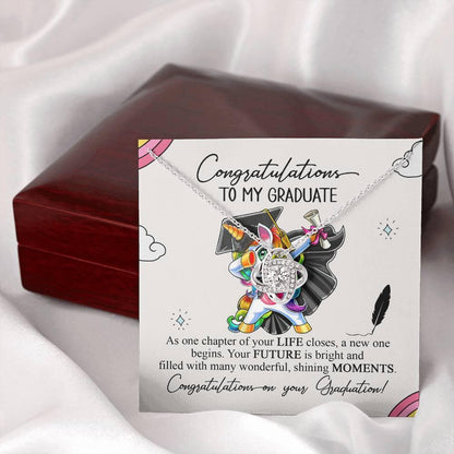 Daughter Graduation Pendant Necklace Gift Congratulations to my Graduate Your Future is Bright - Mallard Moon Gift Shop