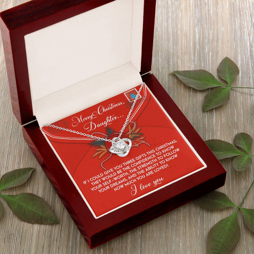 Gift for Daughter - This Christmas - Love Knot Pendant Necklace - Mallard Moon Gift Shop