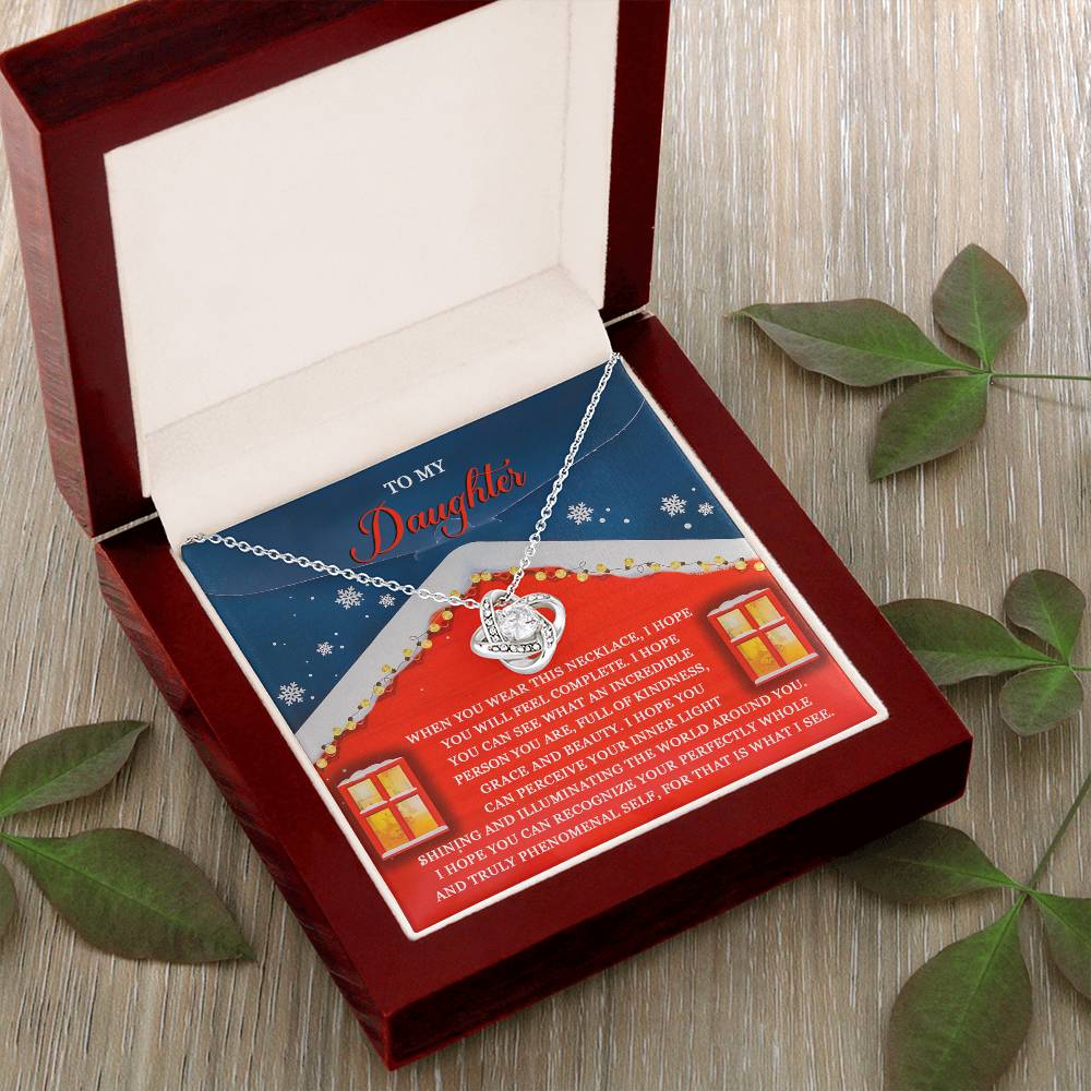 Gift for Daughter - Feel Complete - Love Knot Pendant Necklace - Mallard Moon Gift Shop