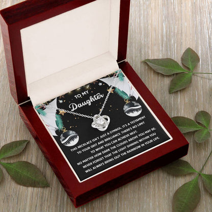 Gift for Daughter - The Rainbow - Love Knot Pendant Necklace - Mallard Moon Gift Shop