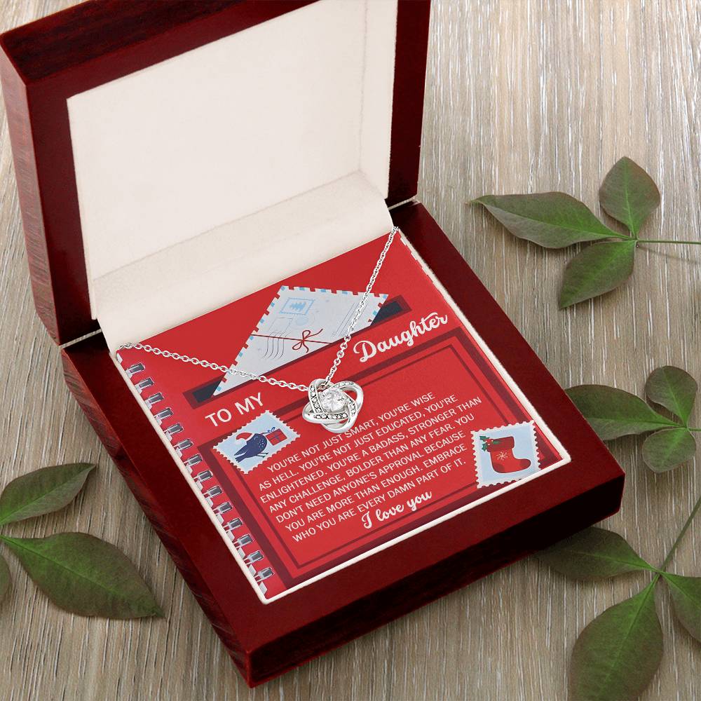 Gift for Daughter - Part Of It - Love Knot Pendant Necklace - Mallard Moon Gift Shop