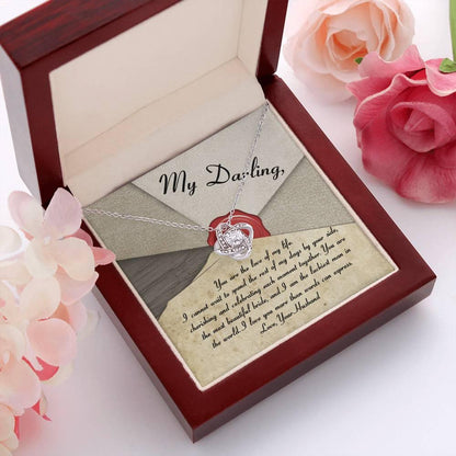 My Darling Bride Love of My Life Love Knot Pendant Necklace - Mallard Moon Gift Shop