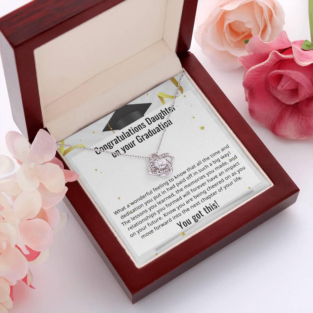 Daughter Congratulations on your Graduation You Got This Love Knot Pendant Necklace - Mallard Moon Gift Shop