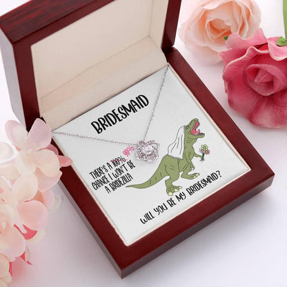 Bridesmaid Invitation Proposal Gift - Will You Be My Bridesmaid Love Knot Pendant Necklace Gift from Bridezilla - Mallard Moon Gift Shop