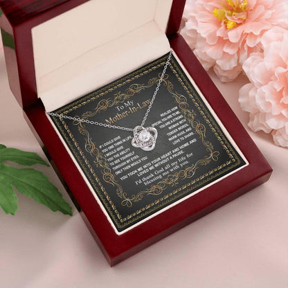 Mother-in-Law Gift You Took Me Into Your Heart and Home Love Knot Pendant Necklace - Mallard Moon Gift Shop