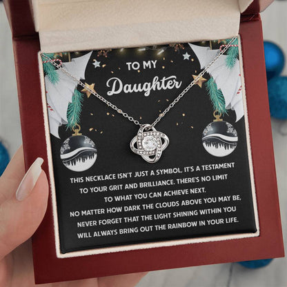 Gift for Daughter - The Rainbow - Love Knot Pendant Necklace - Mallard Moon Gift Shop