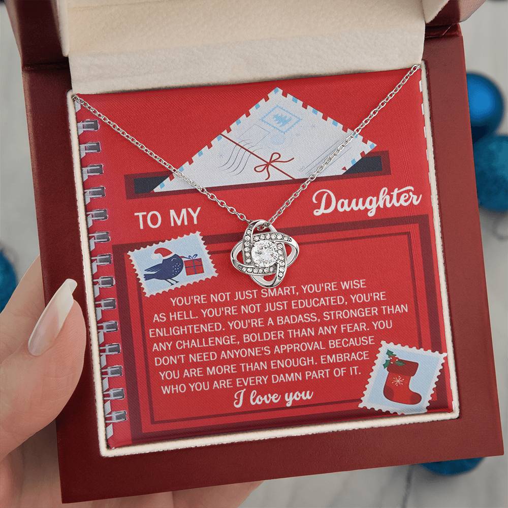 Gift for Daughter - Part Of It - Love Knot Pendant Necklace - Mallard Moon Gift Shop