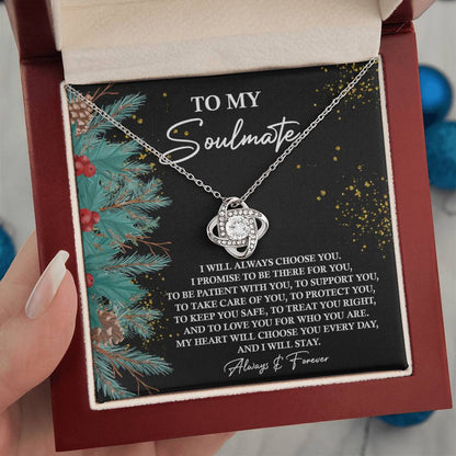 Gift for Soulmate - Treat You Right - Love Knot Pendant Necklace - Mallard Moon Gift Shop