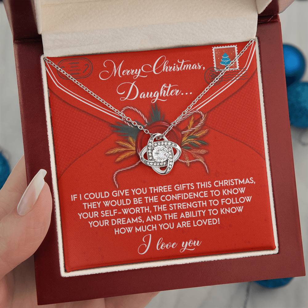 Gift for Daughter - This Christmas - Love Knot Pendant Necklace - Mallard Moon Gift Shop