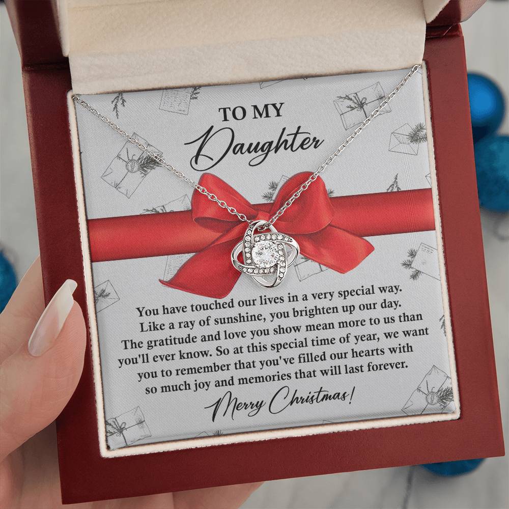 Gift for Daughter - Special Way - Love Knot Pendant Necklace - Mallard Moon Gift Shop