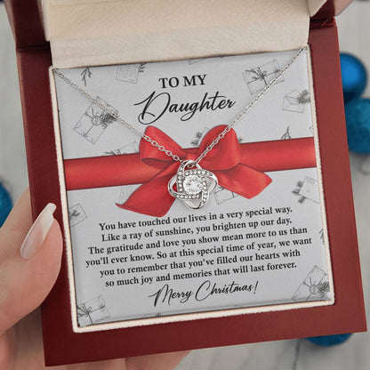 Gift for Daughter - Special Way - Love Knot Pendant Necklace - Mallard Moon Gift Shop