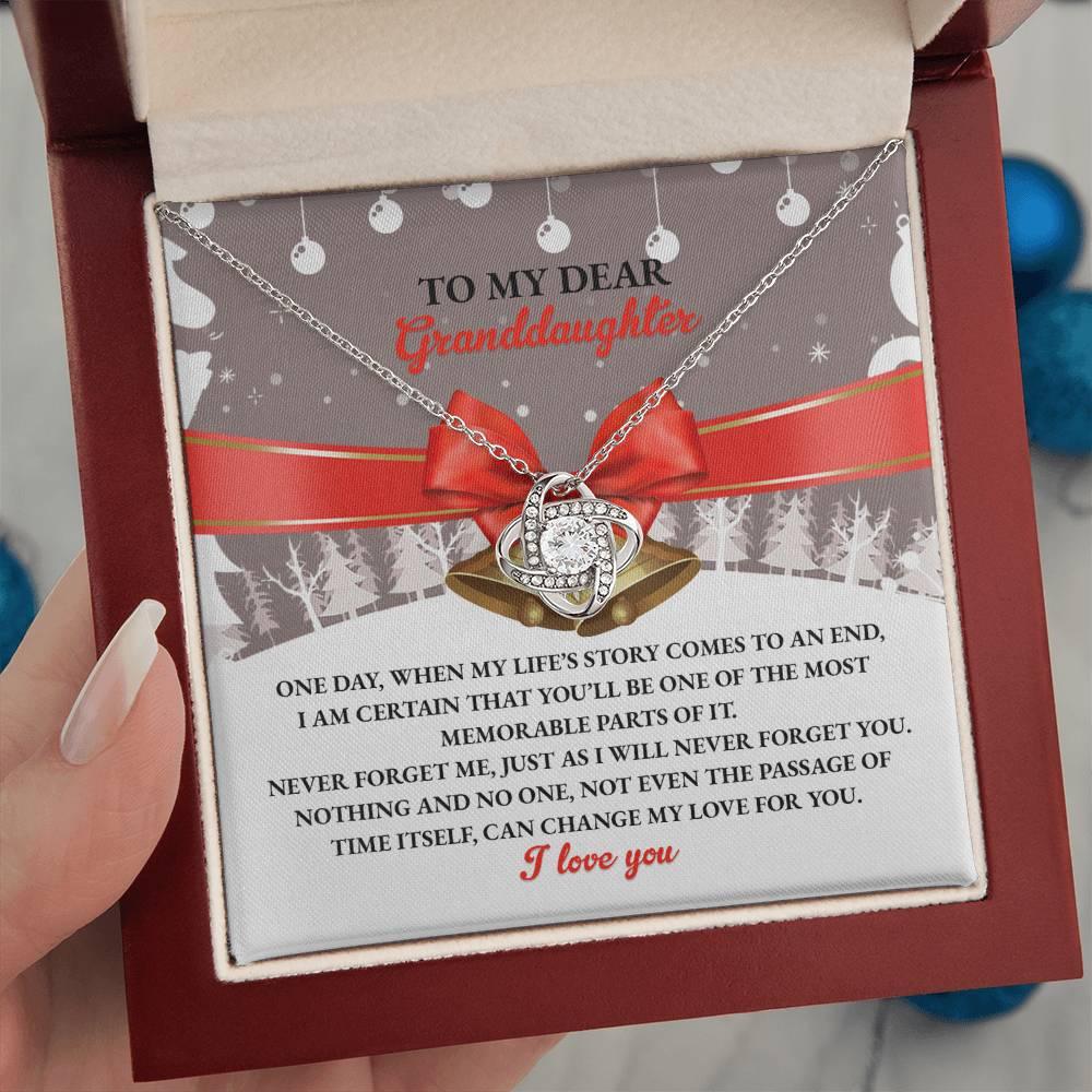 Gift for Granddaughter - Memorable Parts Daughter - Love Knot Pendant Necklace - Mallard Moon Gift Shop