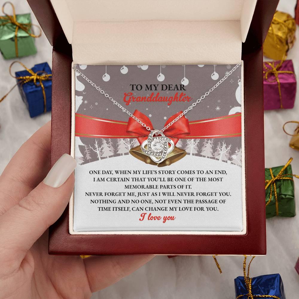 Gift for Granddaughter - Memorable Parts Daughter - Love Knot Pendant Necklace - Mallard Moon Gift Shop