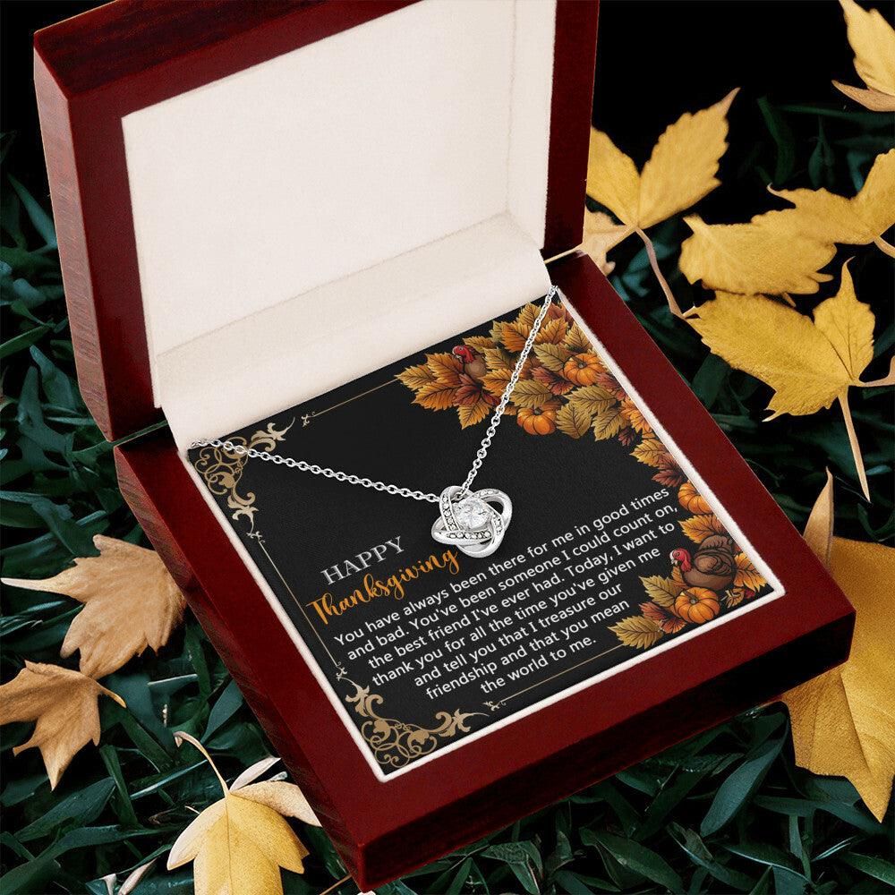 Gift for Thanksgiving - Count On - Love Knot Pendant Necklace - Mallard Moon Gift Shop