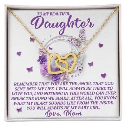 Daughter Gift from Mom – You Are the Angel God Sent Into My Life –Necklace With Message Card and Jewelry - Mallard Moon Gift Shop
