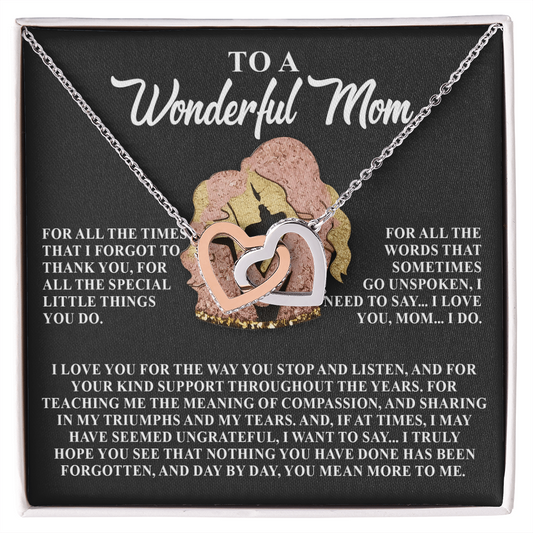 To a Wonderful Mom – Day by Day, You Mean More to Me– Jewelry Gift with Loving Message - Mallard Moon Gift Shop
