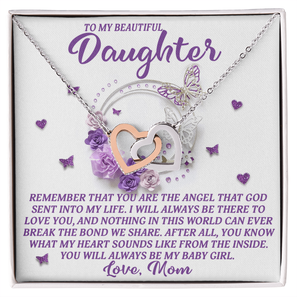 Daughter Gift from Mom – You Are the Angel God Sent Into My Life –Necklace With Message Card and Jewelry - Mallard Moon Gift Shop