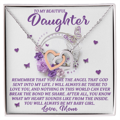 Daughter Gift from Mom – You Are the Angel God Sent Into My Life –Necklace With Message Card and Jewelry - Mallard Moon Gift Shop