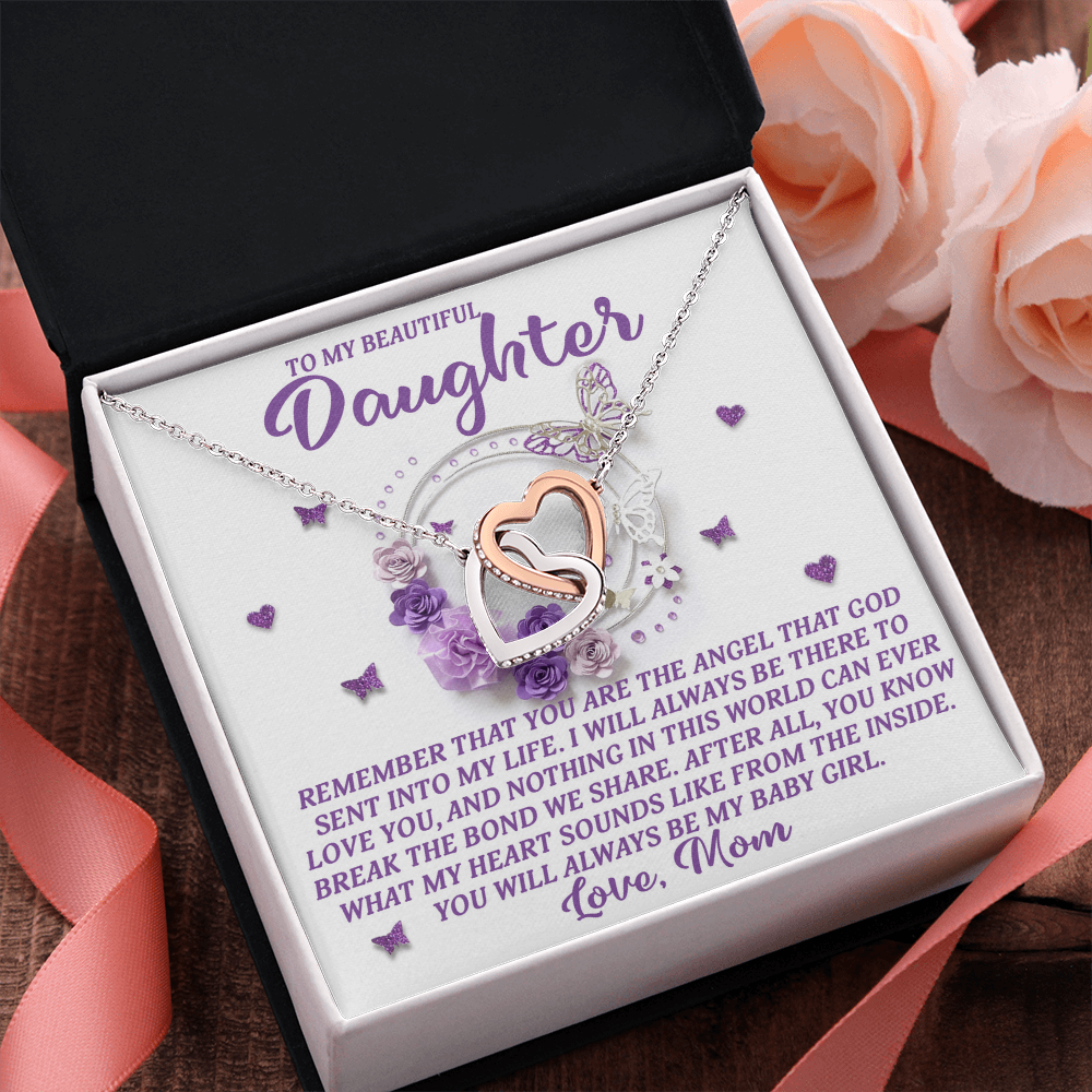 Daughter Gift from Mom – You Are the Angel God Sent Into My Life –Necklace With Message Card and Jewelry - Mallard Moon Gift Shop