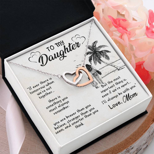 Gift for Daughter From Mom - I'll Always Be With You - Interlocking Hearts Necklace - Mallard Moon