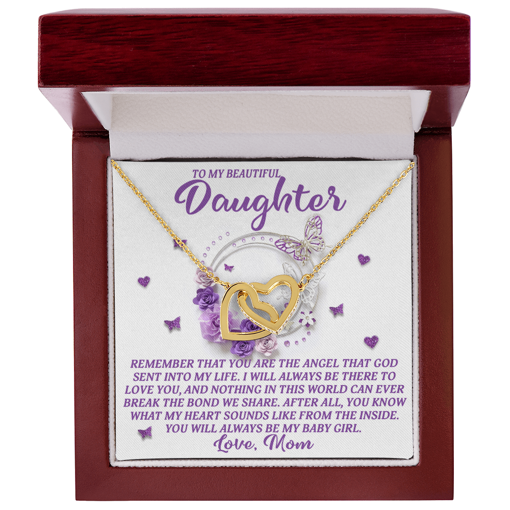 Daughter Gift from Mom – You Are the Angel God Sent Into My Life –Necklace With Message Card and Jewelry - Mallard Moon Gift Shop