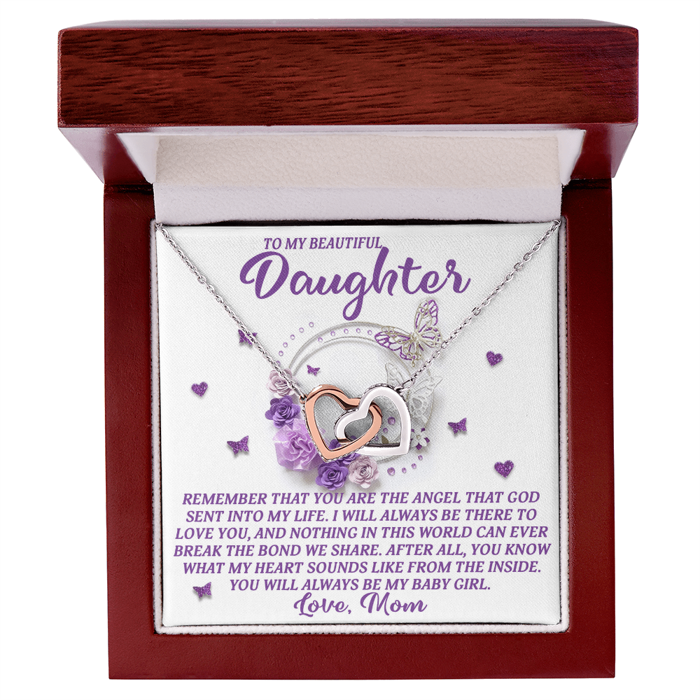 Daughter Gift from Mom – You Are the Angel God Sent Into My Life –Necklace With Message Card and Jewelry - Mallard Moon Gift Shop