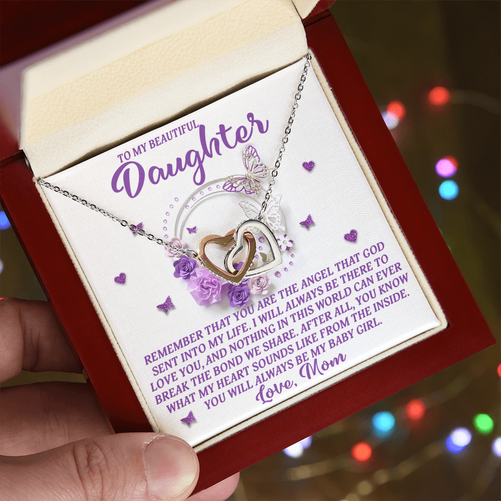 Daughter Gift from Mom – You Are the Angel God Sent Into My Life –Necklace With Message Card and Jewelry - Mallard Moon Gift Shop