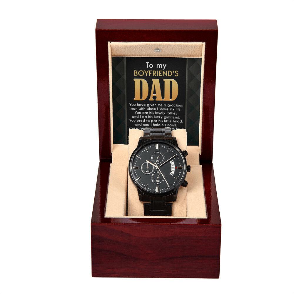 Boyfriend's Dad Chronograph Wrist Watch You Gave Me A Gracious Man Father's Day Birthday Gift - Mallard Moon Gift Shop