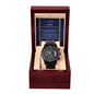 Son Wedding Day Gift You Will Always Have my Heart Black Chronograph Watch - Mallard Moon Gift Shop