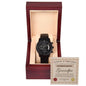 Certificate of Appreciation for the World's Greatest Grandpa Black Chronograph Watch - Mallard Moon Gift Shop