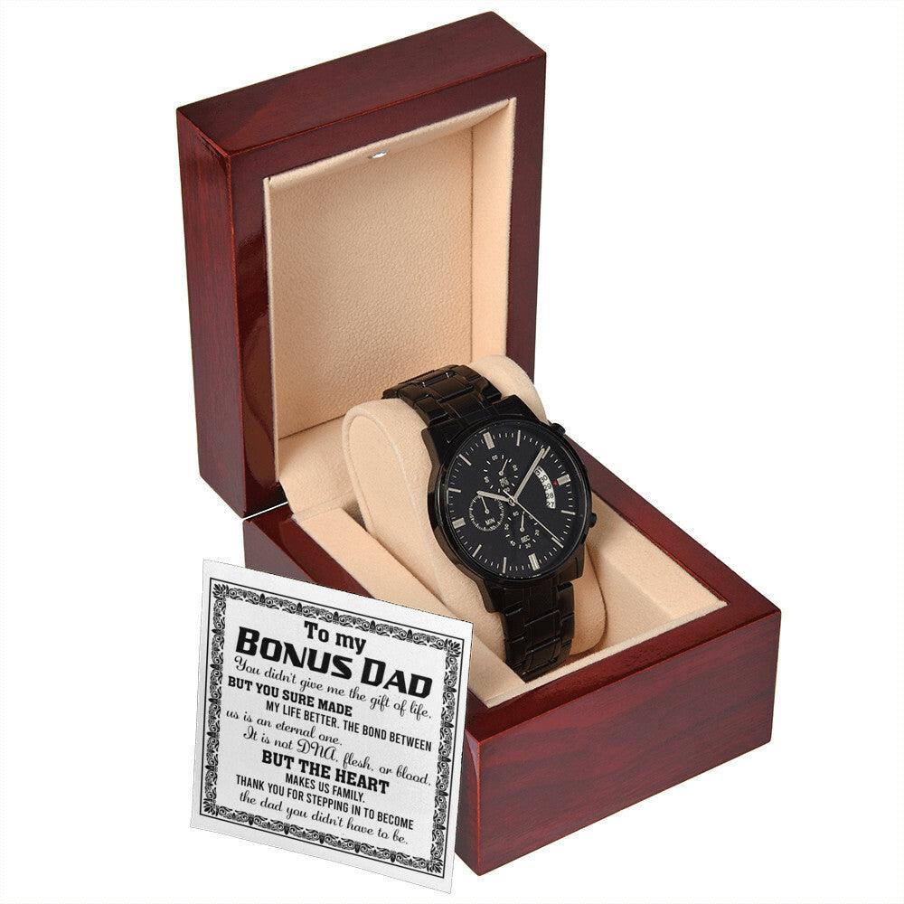 Bonus Dad Chronograph Watch - The Heart Makes Us Family Father's Day, Birthday Gift - Mallard Moon Gift Shop