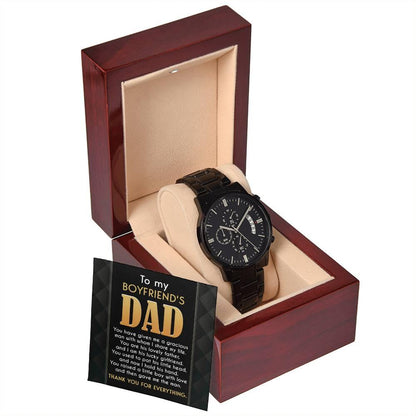 Boyfriend's Dad Chronograph Wrist Watch You Gave Me A Gracious Man Father's Day Birthday Gift - Mallard Moon Gift Shop