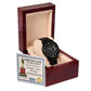 Dad Gift Certificate of  World's Best Daddy Black Chronograph Watch - Mallard Moon Gift Shop