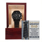 Dad Gift - To the World's Greatest Dad Black Chronograph Watch - Mallard Moon Gift Shop