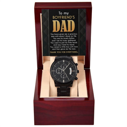 Boyfriend's Dad Chronograph Wrist Watch You Gave Me A Gracious Man Father's Day Birthday Gift - Mallard Moon Gift Shop