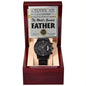 Dad Certificate of Achievement for the World's Greatest Father Black Chronograph Watch - Mallard Moon Gift Shop