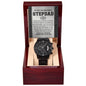 To My Incredible Stepdad You Are A Bright Spot in My Life Black Chronograph Watch - Mallard Moon Gift Shop