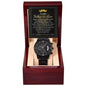 Father-in-Law-Gift I am Truly Blessed to Have You In My Life Black Chronograph Watch - Mallard Moon Gift Shop