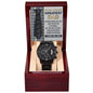 Dad Gift - To the World's Greatest Dad Black Chronograph Watch - Mallard Moon Gift Shop