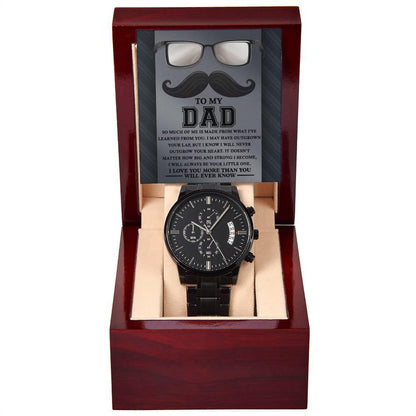 Gift for Dad - What I Learned From You Black Chronograph Watch - Mallard Moon Gift Shop