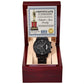 Dad Gift Certificate of  World's Best Daddy Black Chronograph Watch - Mallard Moon Gift Shop