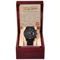 Gift to the Groom - Side by Side, Just You and Me - Black Chronograph Watch - Mallard Moon Gift Shop