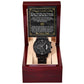 Dad Gift - Our Provider, Protector, Hero, Best Friend Black Chronograph Watch - Mallard Moon Gift Shop