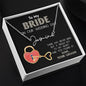 To My Bride on Our Wedding Day - You Have the Single Key to My Heart Signature Name Necklace - Mallard Moon Gift Shop