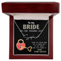 To My Bride on Our Wedding Day - You Have the Single Key to My Heart Signature Name Necklace - Mallard Moon Gift Shop