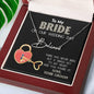 To My Bride on Our Wedding Day - You Have the Single Key to My Heart Signature Name Necklace - Mallard Moon Gift Shop
