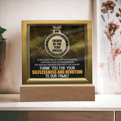 Father of the Year Award Gift for Dad Acrylic Plaque - Mallard Moon Gift Shop