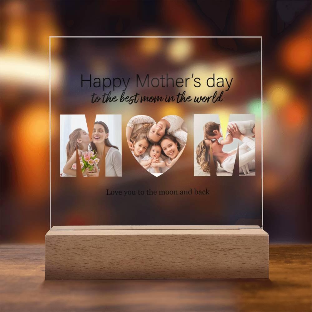 Custom MOM Photo Collage Acrylic Plaque Mother's Day Birthday Gift - Mallard Moon Gift Shop